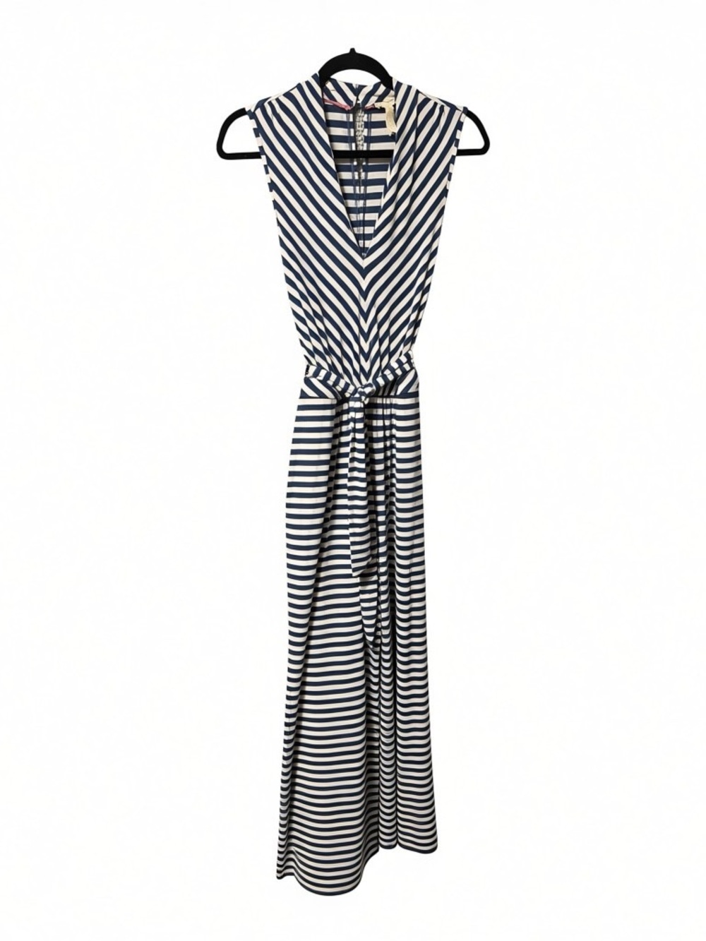 Matilda‎ Jane Gaines In Town Jumpsuit Size M Navy White Stripe Coastal Boho
